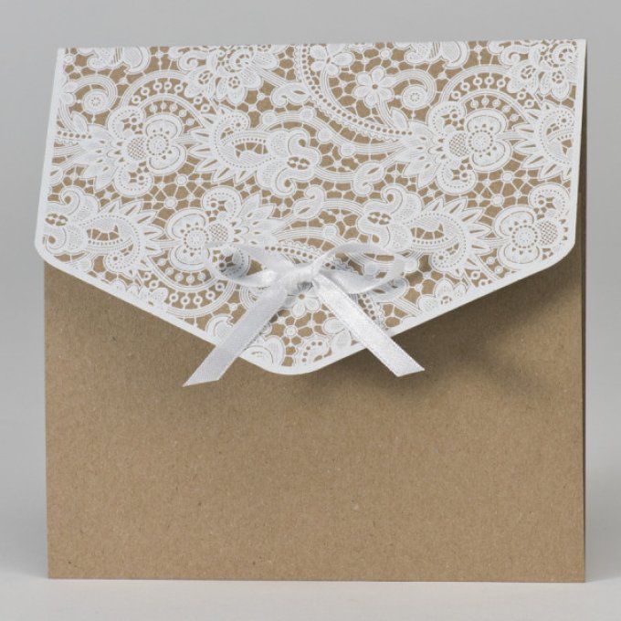 Faire-part velours kraft