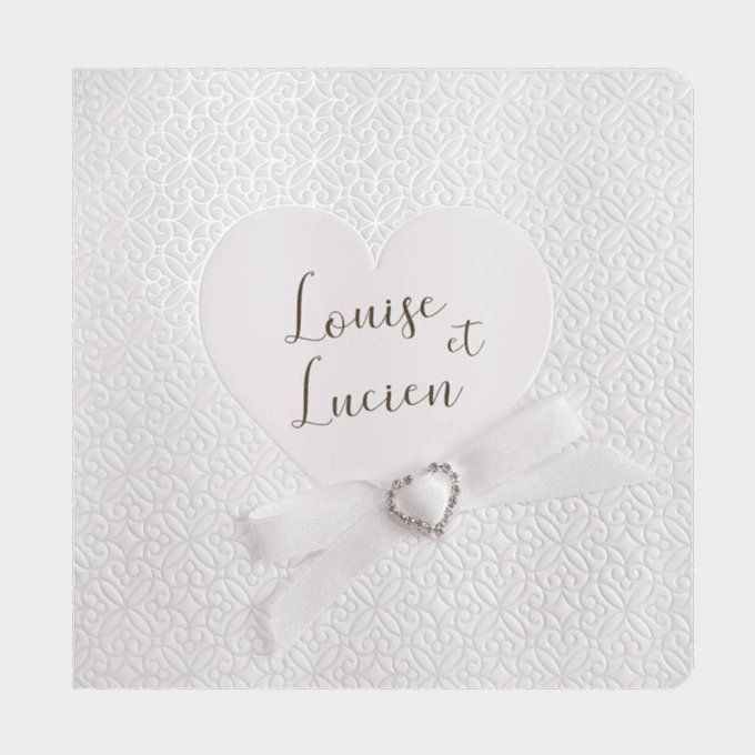 Faire-part cœurs en strass