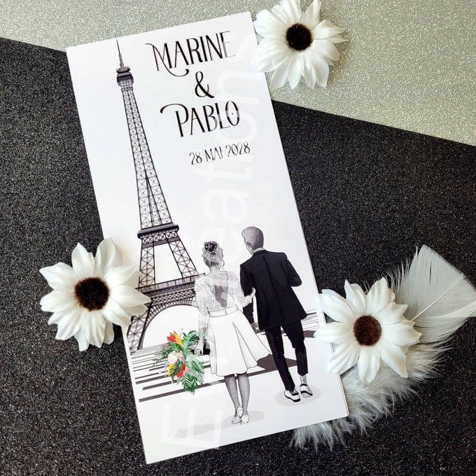 Faire-part " L'amour à Paris "