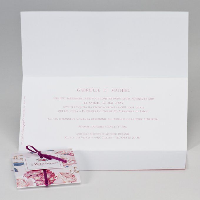 Faire-part bandeau fleuri