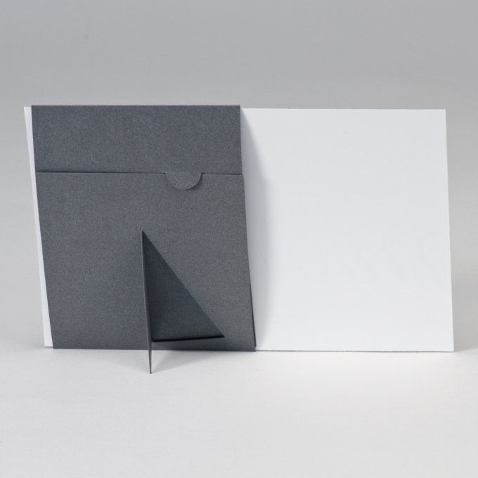 Cartes de remerciement étui gris