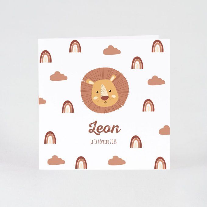 Faire-part naissance " petit lion "