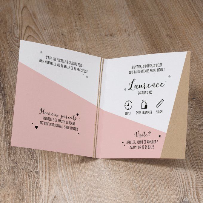 Faire-part naissance graphique