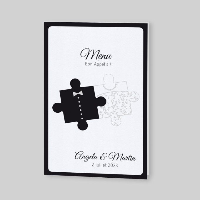 Menu de mariage collection puzzle