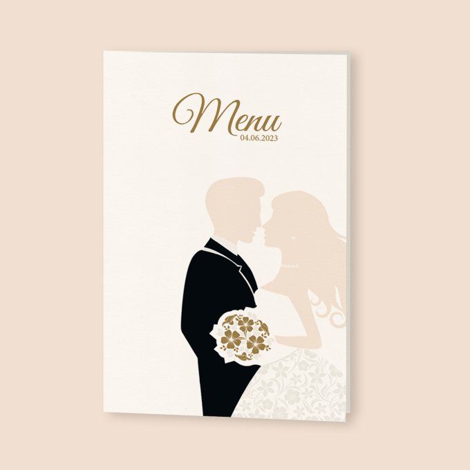 Menu de mariage collection amour des mariés