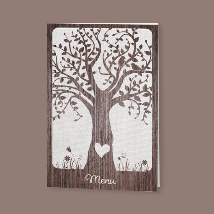 Menu de mariage collection arbres