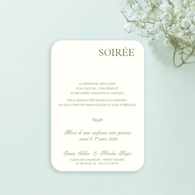 Faire-part Arche 3 cartes
