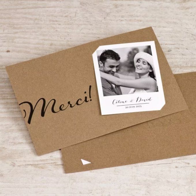 Cartes de remerciement kraft