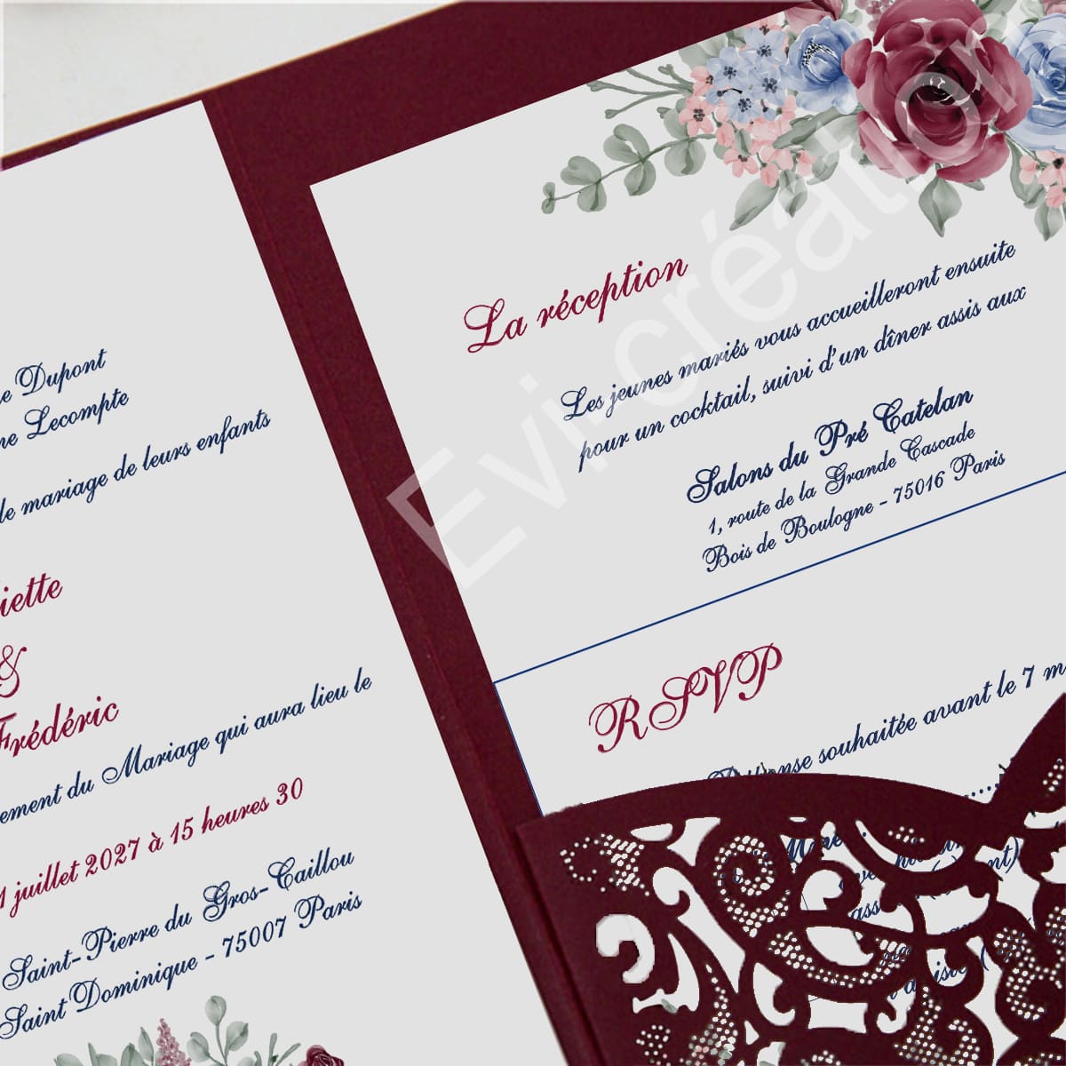 Faire-part de mariage Idylle florale