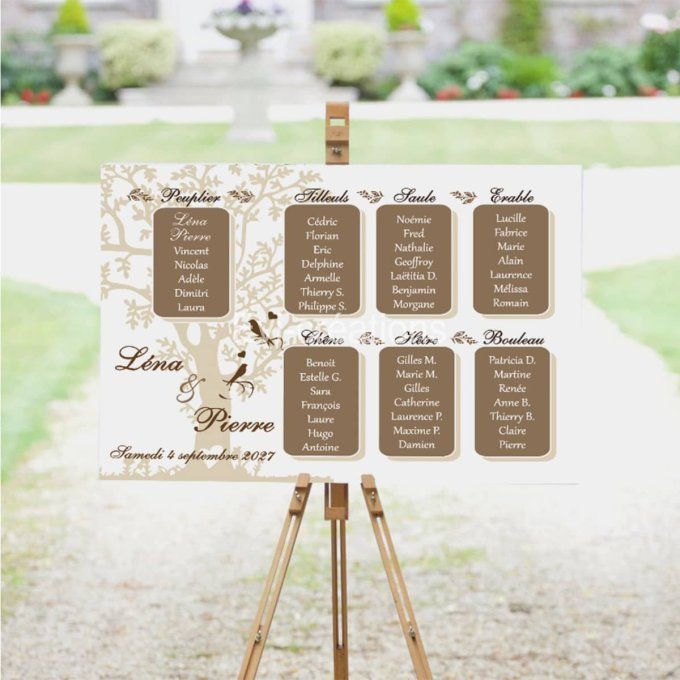 Plan de table arbre de vie