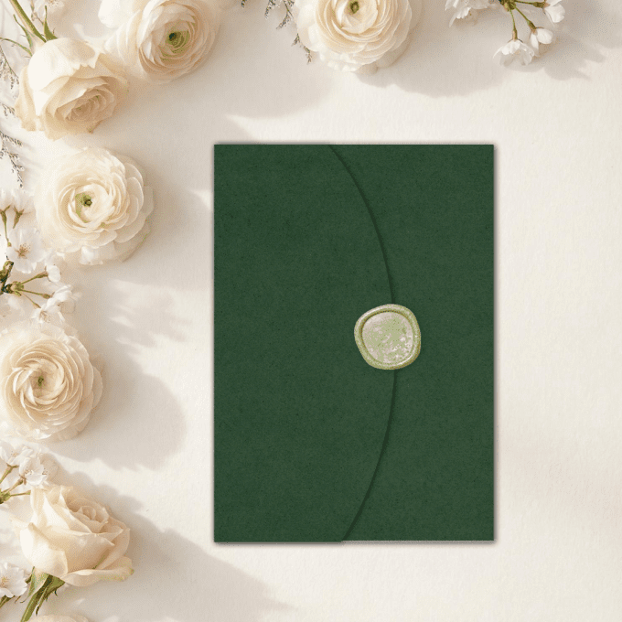 Faire-part pochette sauge