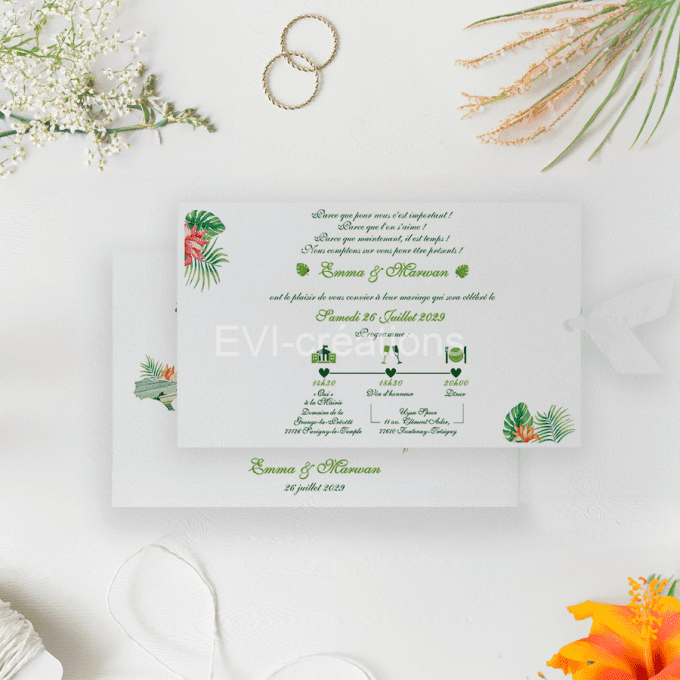 Faire-part Pochette Voyage