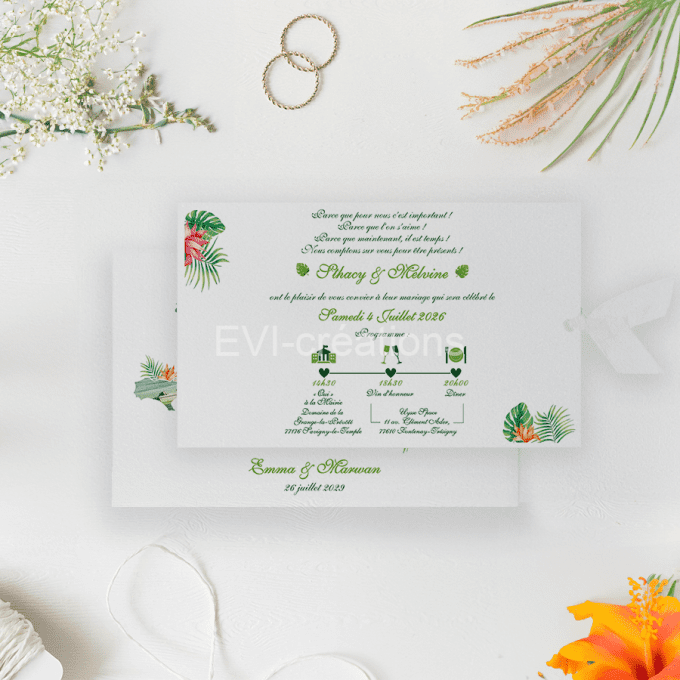 Faire-part Pochette Voyage